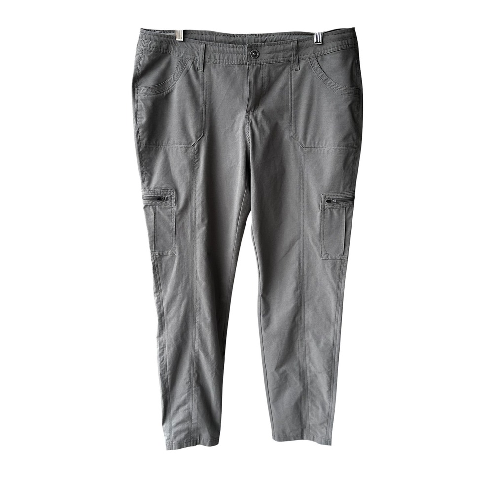 Kuhl Cargo Pants Freeflex Gray Ripstop Hiking Outdoor Straight Size 16 Regular